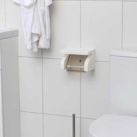 A holder for toilet paper with a shelf, 18 × 11.5 × 12 cm, white color-4