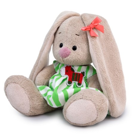 Soft toy "Bunny mi in a striped dress", 15 cm-1