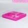 Confectionery box for mousse cakes "Pink", 17.8 x 17.8 x 6.5 cm