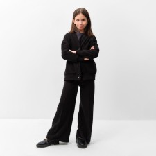 Suit for a girl (cardigan, trousers) minku black color, height 104 cm