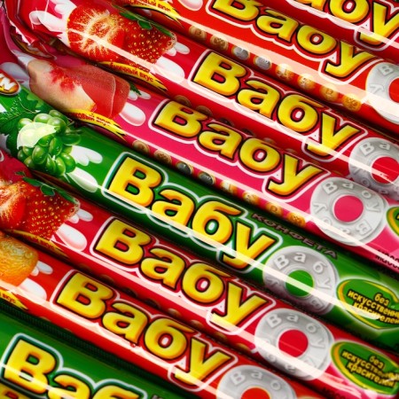 Saharyst candy "Vabu", orange, grapes, strawberries, peach, 25 g-1