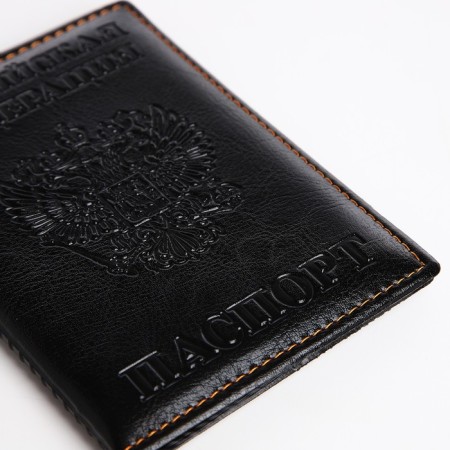 Cover for passport, black color-3
