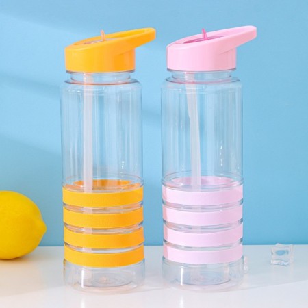A bottle with a pipe “Sport”, 700 ml, 23.5 × 7.5 × 8.5 cm, color mix-12