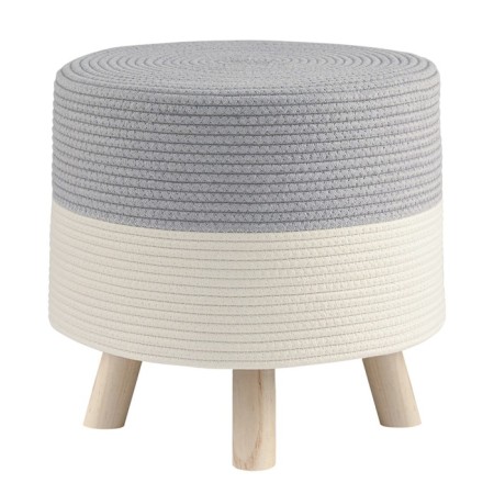 Puff Devy, 400 × 400 × 400 mm, beige / gray color-1