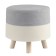 Puff Devy, 400 × 400 × 400 mm, beige / gray color