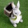 Figure Kashpo "Hare with a basket" Gray, 19x14x32cm