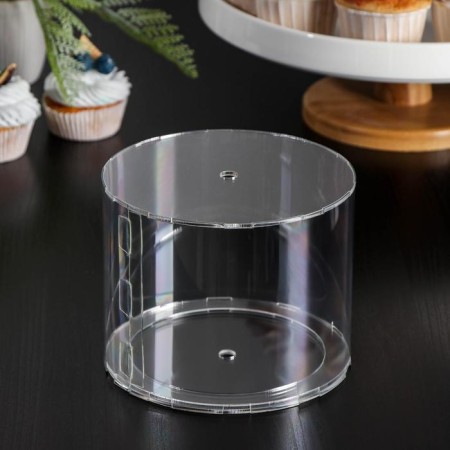 Falseyarus for the cake, cylinder, d = 15 cm, h = 12 cm, the color is transparent