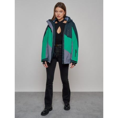 Ski jacket female, size 54, black color-7