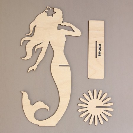 Wooden napkin "Mermaid", 25x13 cm-4