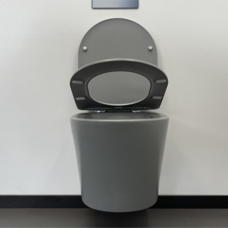 Comforty 105 MH toilet seat, SoftClose duroplast is thin, quick-saturated, light gray color-4