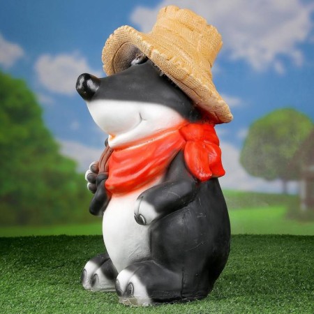 Garden figure "Mole in the hat" 26x26x45cm mix-4