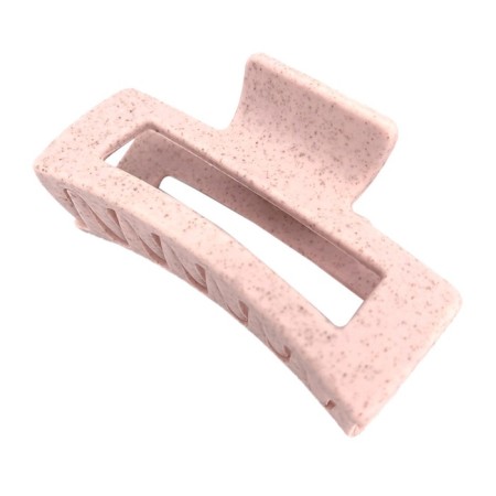 Solomeya hair crab, made of natural wheat, rectangular, pink color