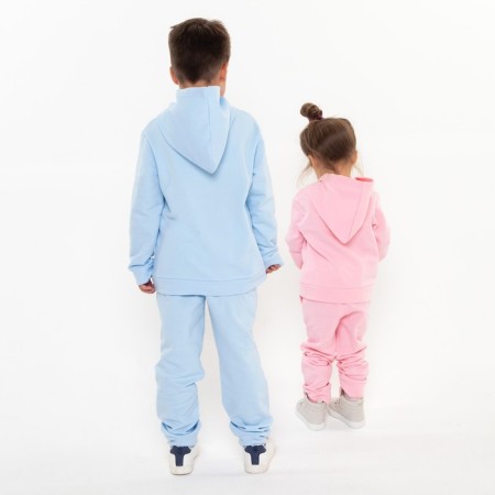 Costume for a girl (sweatshirt, trousers) is laid down, the color is light pink, height 86 cm-4