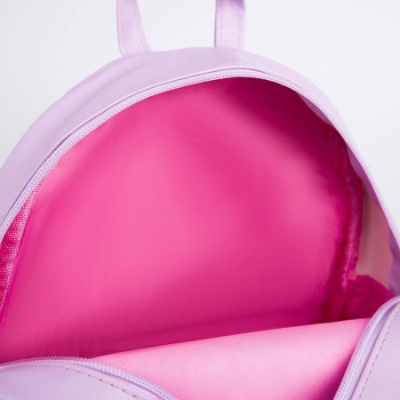 Open -leather backpack "Unicorn", with Plush pocket, 27x23 x 10 cm-4