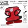 Drinking harness with a leash and reflective patch, m, ok 33, og 32-43, red