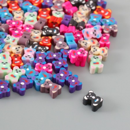 Beads Rubber Figure "Bear" mix, UP. 500 pcs.-1