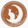 Donyshko for knitting Carved “Cat on the Moon”, Circle 15 cm, HDF 3 mm