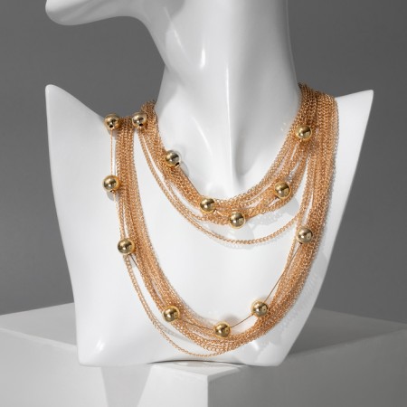 Beads "delight", beads No. 10, 10 threads, color gold, 90 cm-1