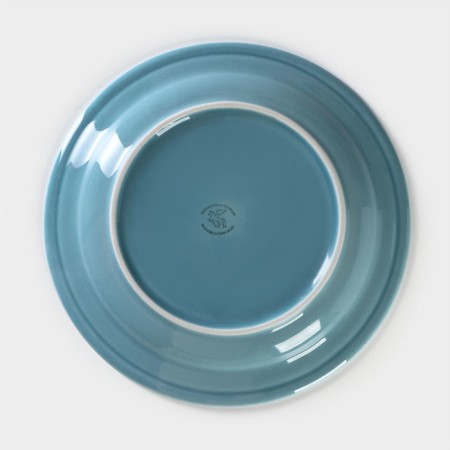 Small “watercolor” plate, d = 24 cm, blue color-3
