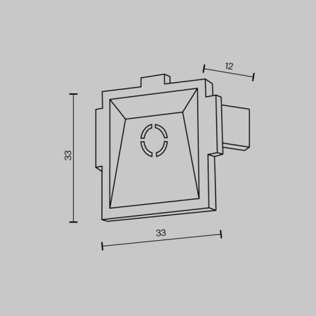 A set of plugs for the built-in track system Technical Tra084EC-12W, 3.3x3.3.2 cm, white, 2 pcs-3