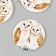 Decor for creativity wood "Circle. Polar owls" d = 4 cm