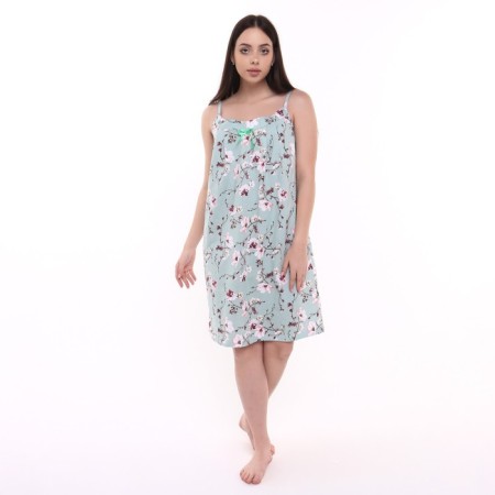 Night shirt female, green color, size 46-2