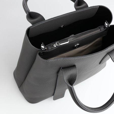 Women's bag with lightning, textura, average size, color gray-7