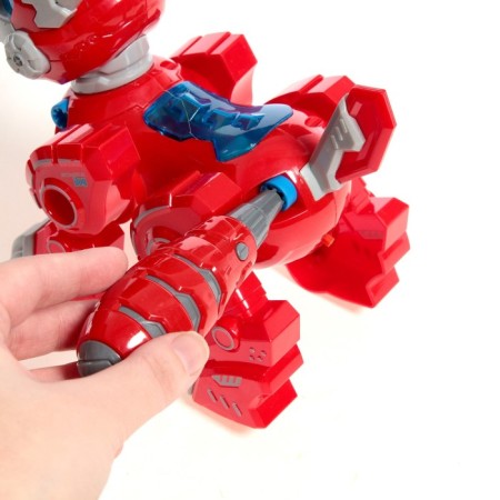 Robot Dog "Roborux" Unicon, screw designer, interactive: light effects, 19 parts, on batteries, red-4