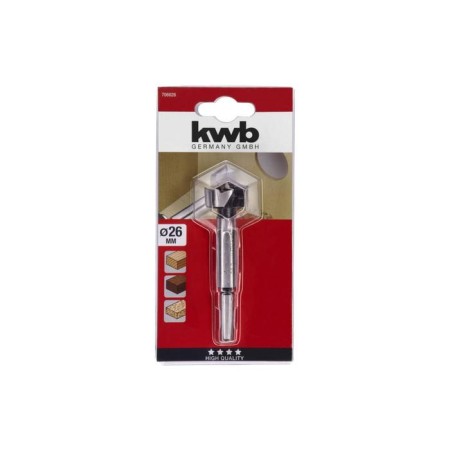 Fortner drill kwb, d = 26 mm, shank d = 8 mm, din7483g-1