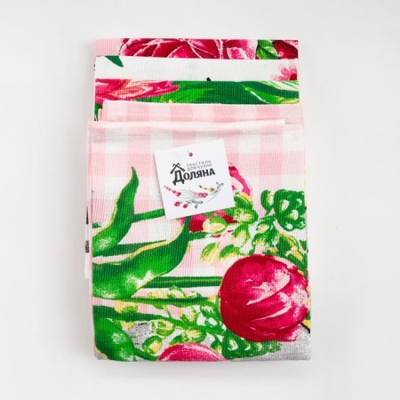 A set of kitchen towels of the “beloved”, 35x60cm-4pcs, 100% cotton-9