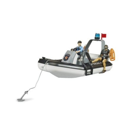 Bruder Police boat, with a police officer and divers-3