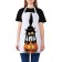 Apron of a kitchen with a photo print "Cat on a pumpkin", adjustable, size OS
