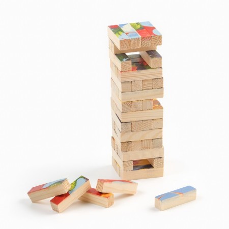 Falling tower, jenga, 56 bars, 23.5 x 6.6 cm, bar 6.6 x 1.5 cm-3