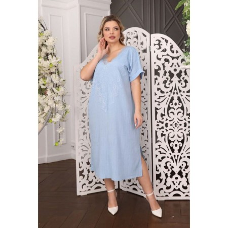 Women's dress, size 52, blue color-2