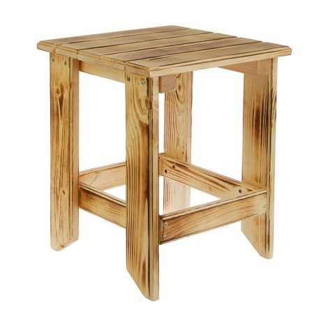 Stool "country" burned varnished tree pine