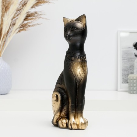 Figure "Cat Pharaoh" Black in gold, 28cm-1