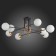 Ceiling Ceiling ST LUCE. SL1203.402.08. Limano. 8x40 watts, E27, 118.5x118.5x3.7 cm, bronze color, black