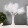 Nightlight "feathers" led white 17x18x35 cm