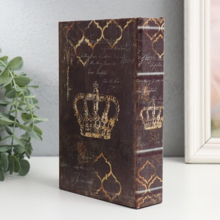 Broke-Kniga tree to leatherette, glass "Golden Crown" 4.3x12x18 cm-3