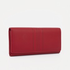 Women's wallet on magnets, red color