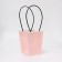 Bag for flowers light pink, moisture resistant, 17x17-11.5x11.5-20 cm 6