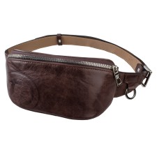 Waist bag, lightning department, adjustable belt, color brown druid