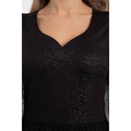 Female dress, size 44, black color, pink-9