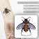 Tattoo on the body Color "Bee - Fear?" 6x6 cm