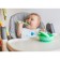 Silicone bib, with a pocket "elephant", color gray color
