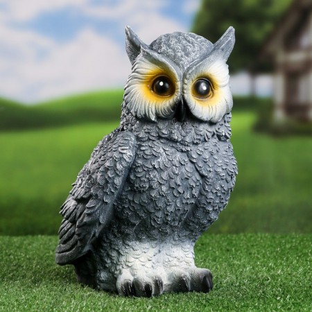 Garden figure "Owl" gray, 18x20x27cm