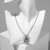 The pendant "token" star, black color in black silver , 70 cm