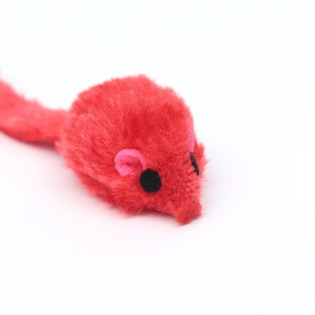 Toy for cats "Mouse Low" color, 5 cm, red-3
