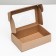 Boxing box, brown with a window, 26 x 17 x 8 cm