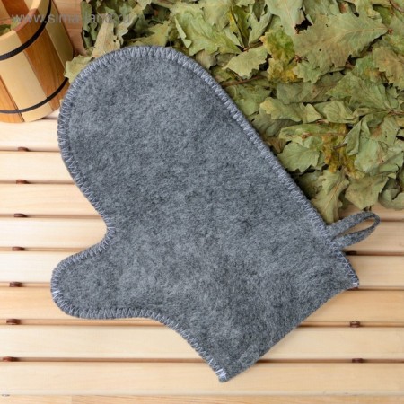 Set of bath "Male" portfolio 5 items, gray, with embroidery-4